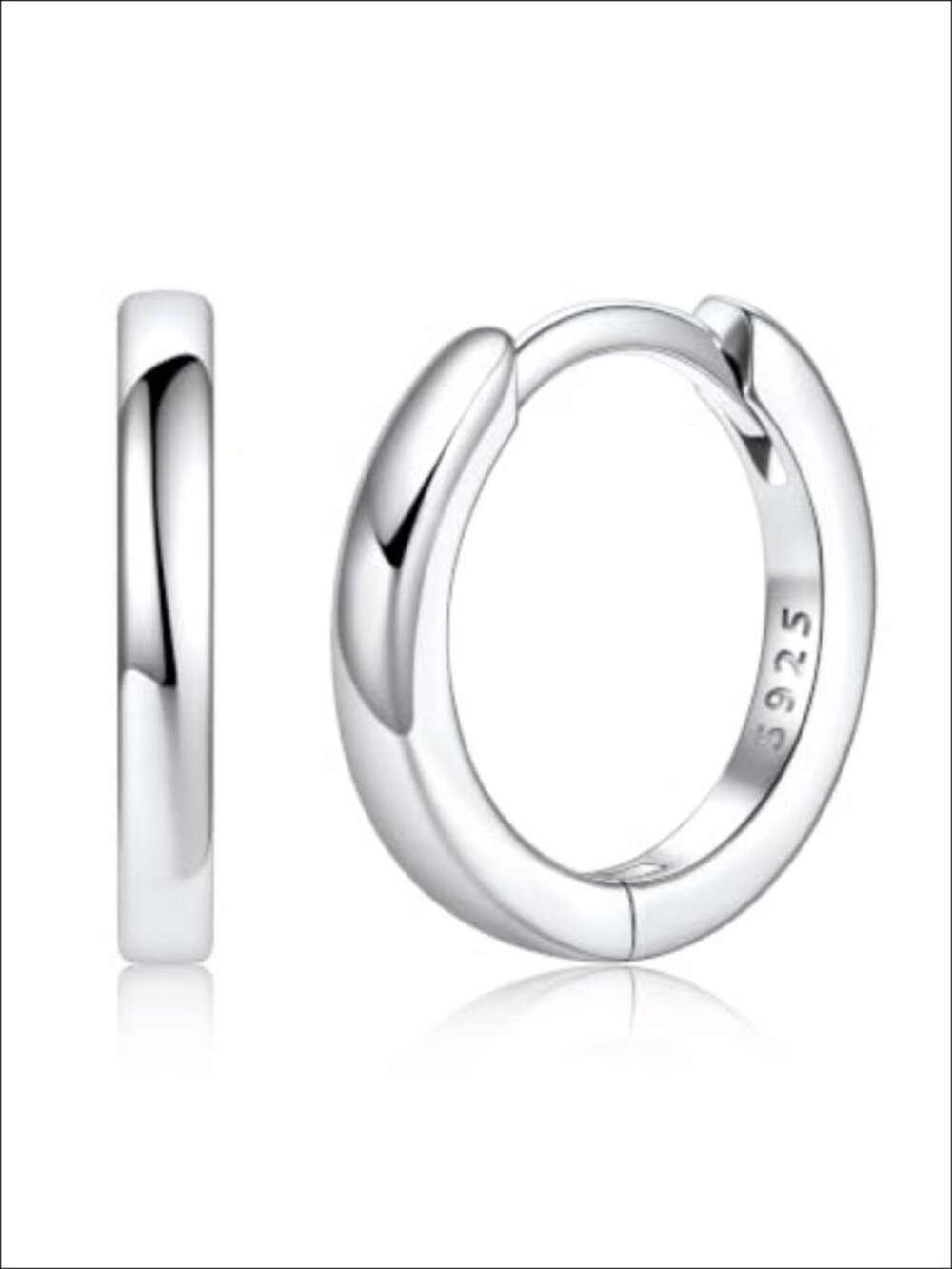 925 Sterling Silver Huggie Hoop Earrings Hypoallergenic Sensitive Ears